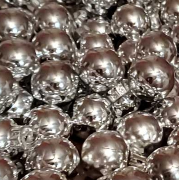 New 100 Miniature 1" Silver & Gold Christmas Tree Balls Holiday Frosted & Mirror - Picture 2 of 5